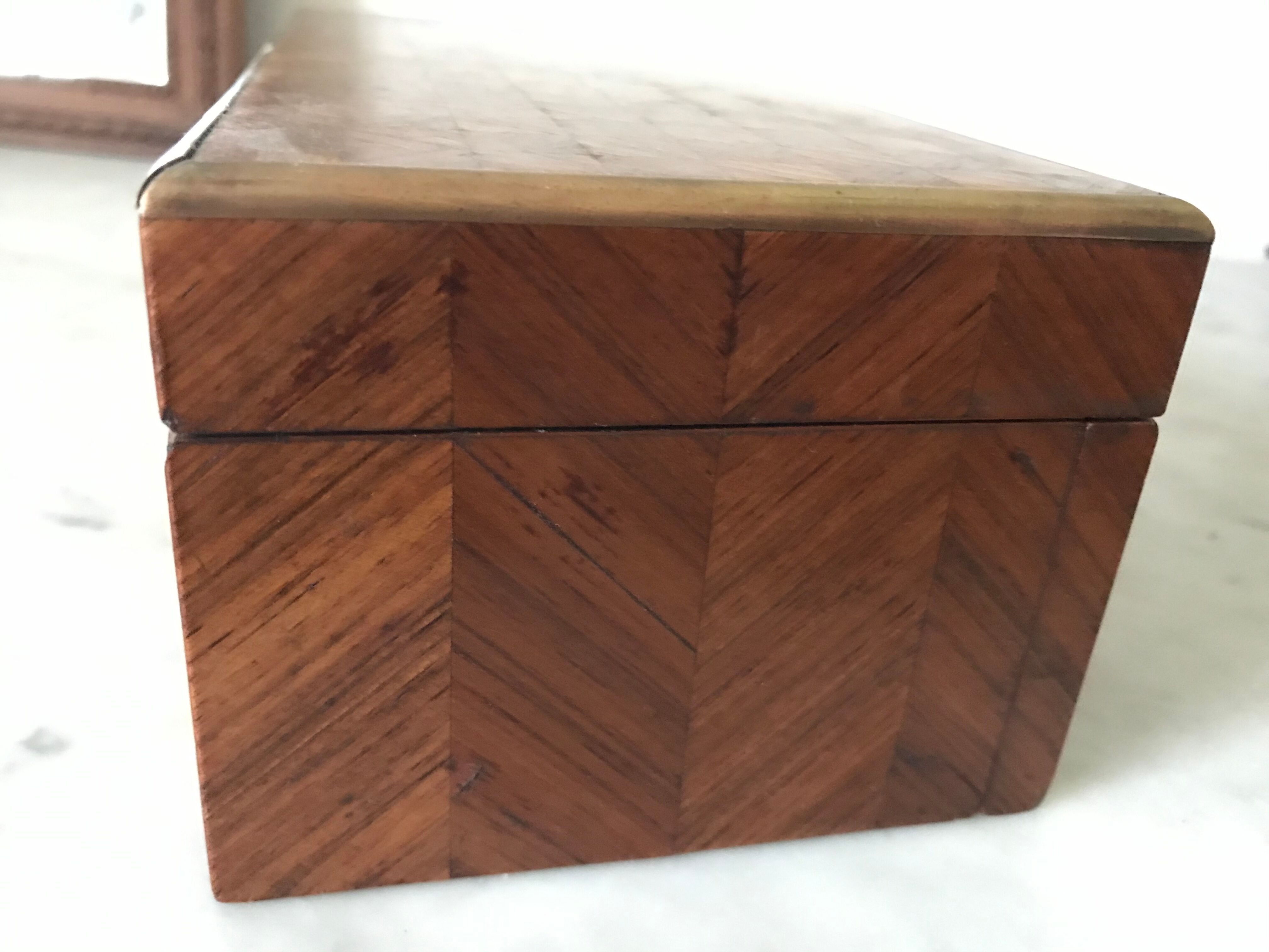 19th century marked wooden box