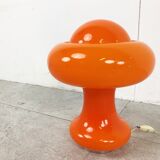 Vintage opaline mushroom table lamp, 1970s