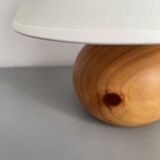 Wooden lamp, cotton shade