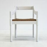 Set of two Carimate chairs by Vico Magistretti in white