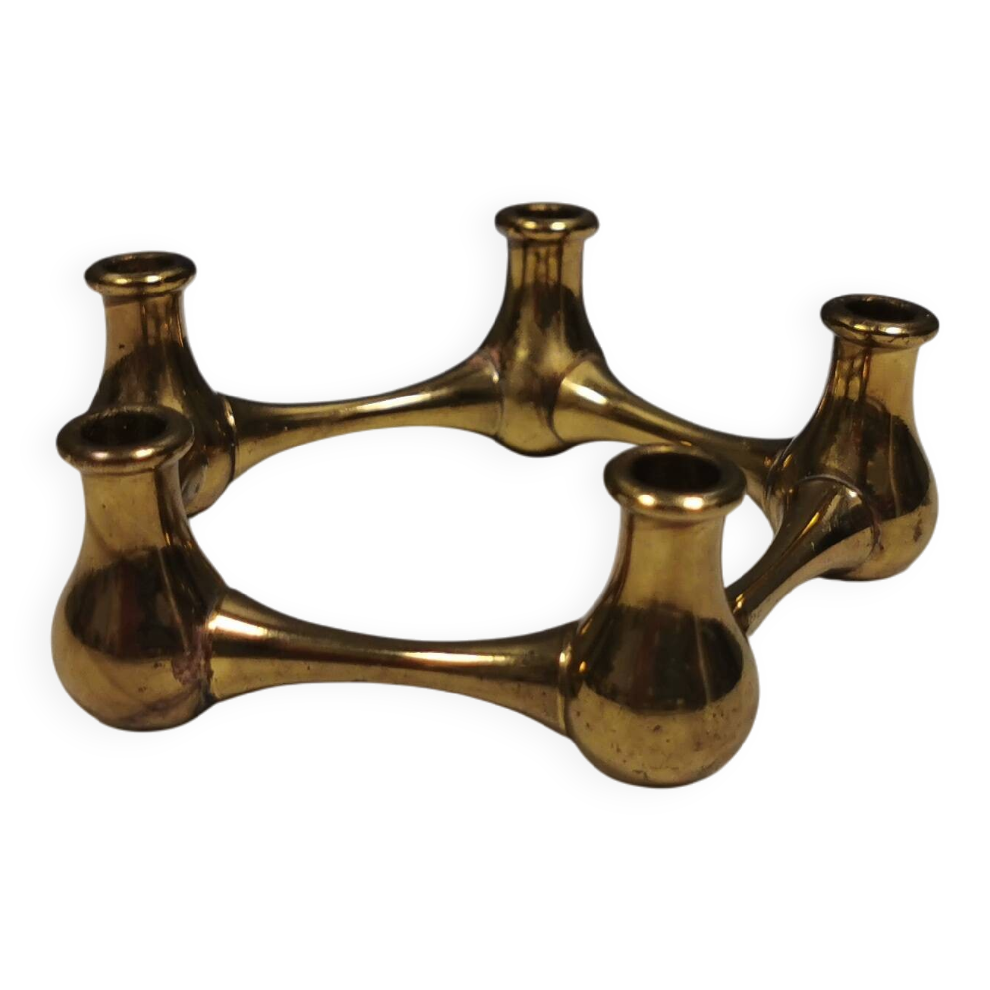 Solid brass candlestick designed by Jens Harald Quistgaard (JHQ) 1960s