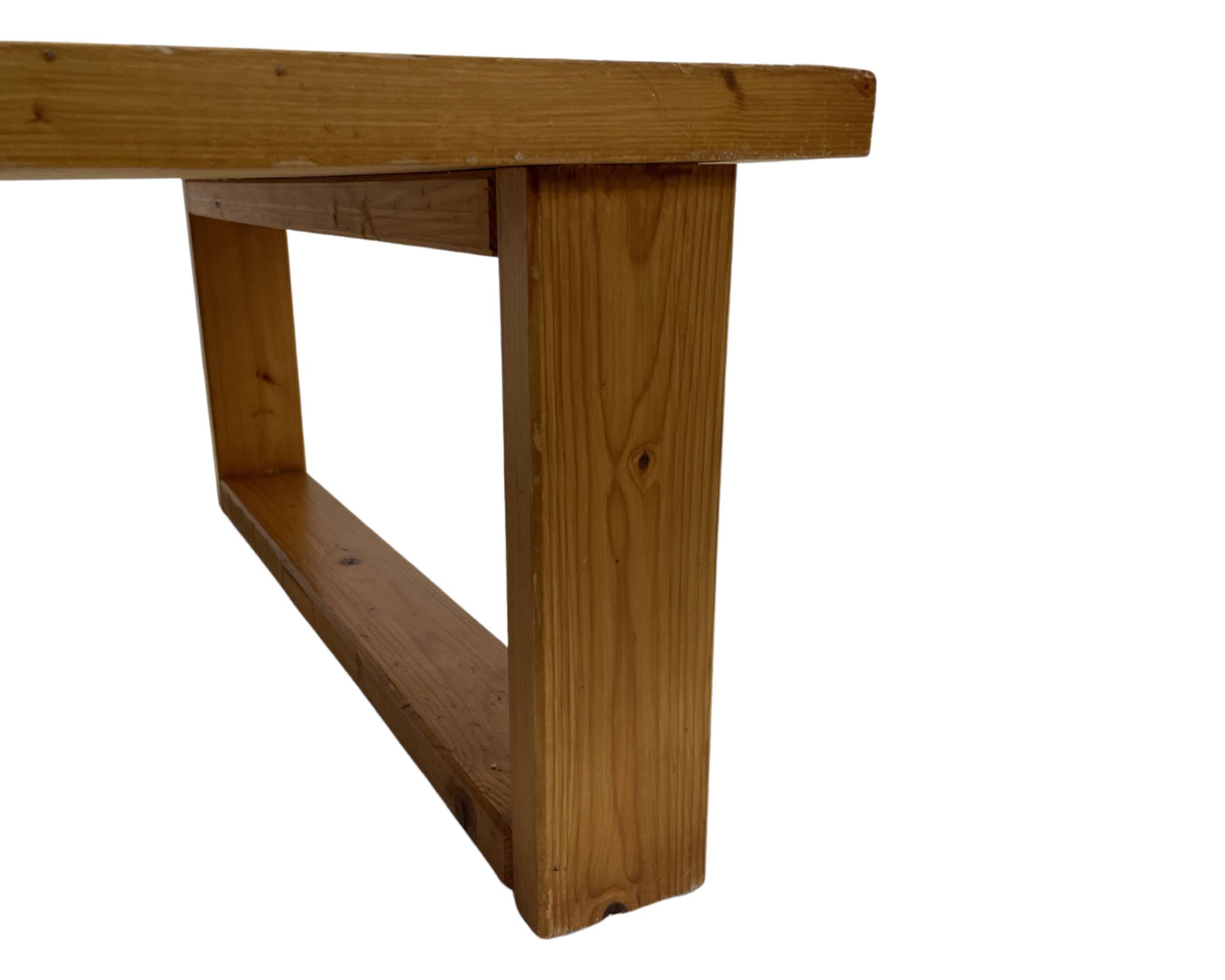 Vintage coffee table pinewood minimalist 1960s