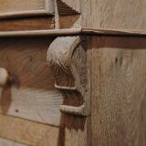 Solid oak dressmaker's cabinet with 13 drawers and 1 door