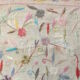 Coussin brode à la main 50 x 50 cm