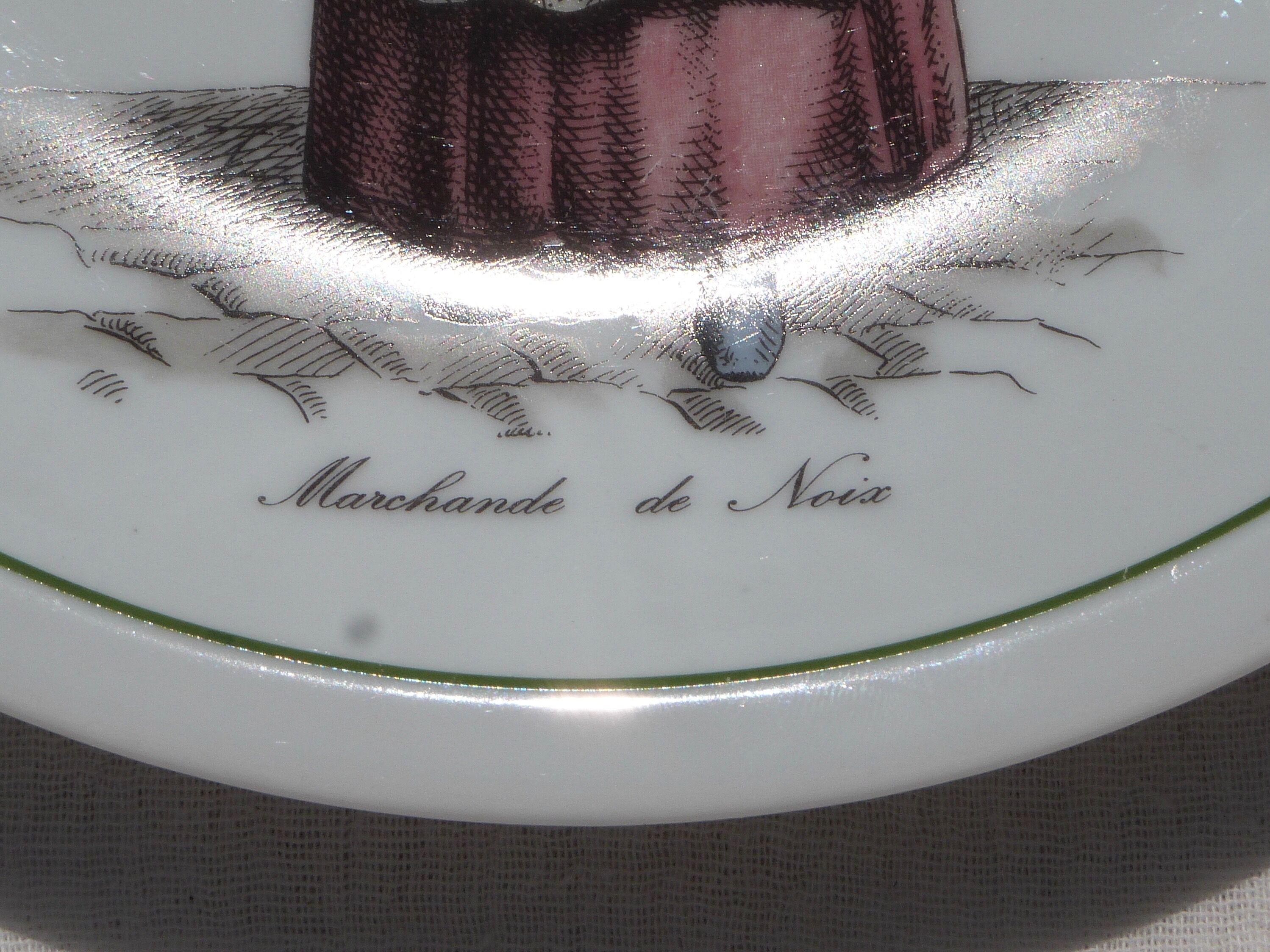 Set of 6 dessert plates "Métiers Vieux Paris"