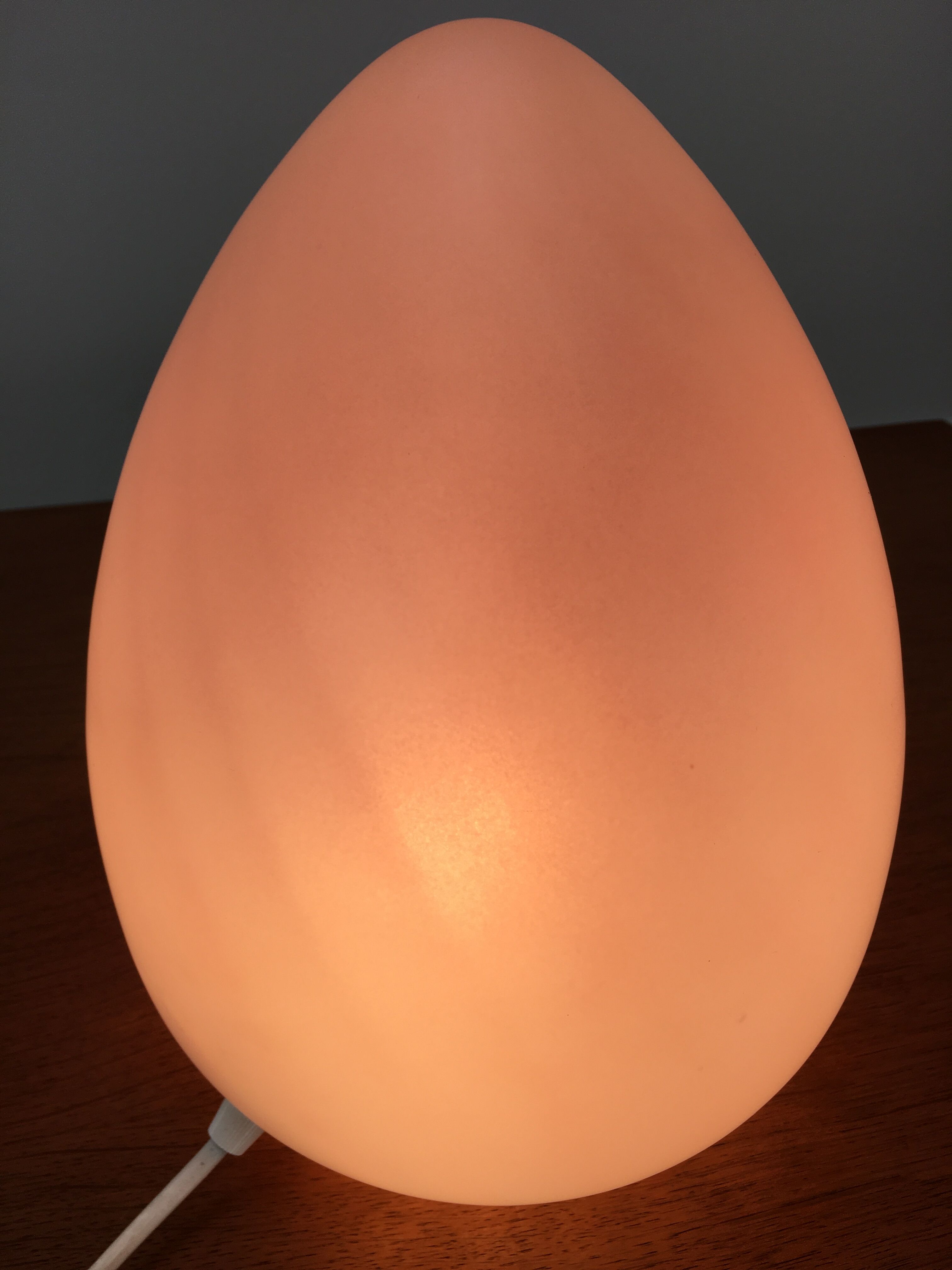 Pink Murano glass egg lamp, 70s