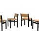 Martin Visser SE82 Chairs in Black Wood and hand woven Rush Seats for Spectrum