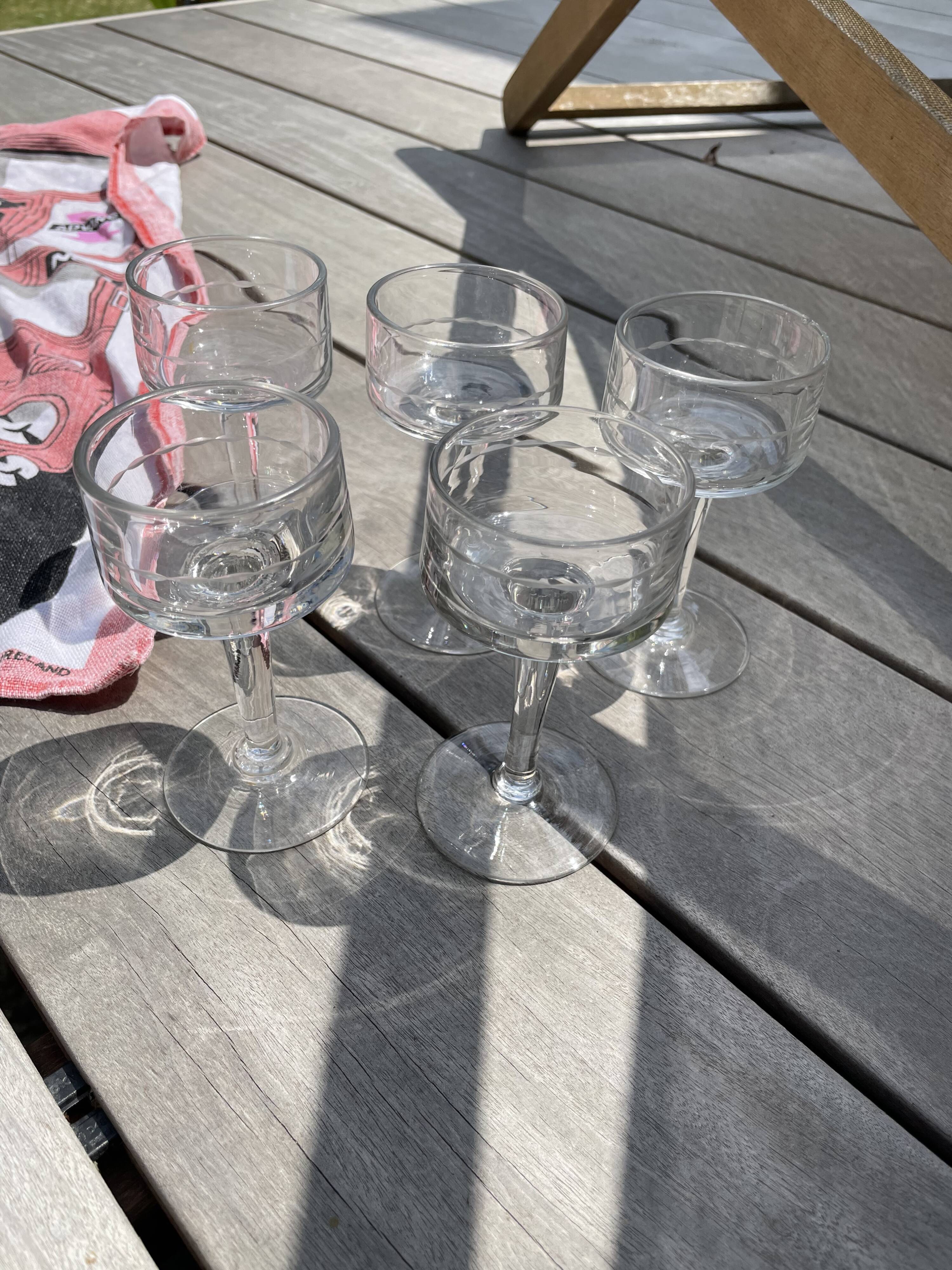 Set of 5 glasses