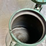 Vintage green enameled sheet metal coffee pot