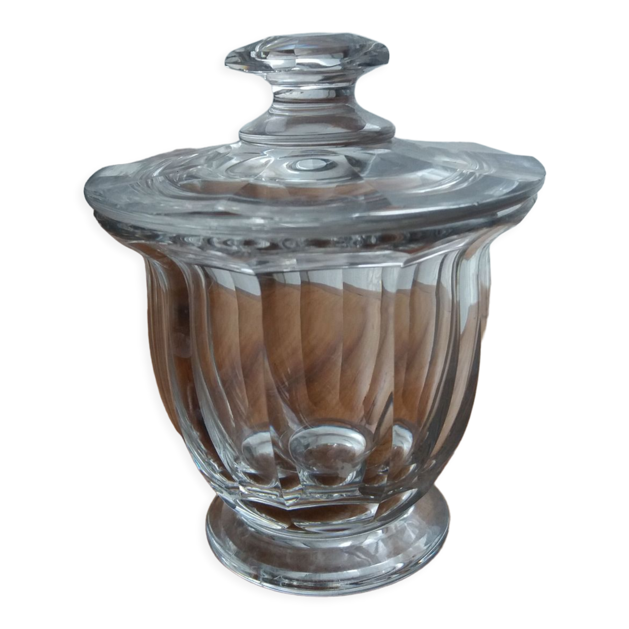 Jam pot covered in ancient Baccarat crystal
