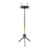 Revolving Brass and Varnished Iron Coat Rack, Italy