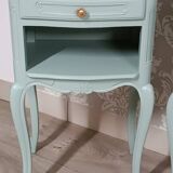 Louis XV style chest of drawers and bedside tables.