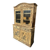 Large two-body sideboard Louis Philippe – blue beige patina