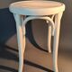 White lacquered beech stool 1950/1960.