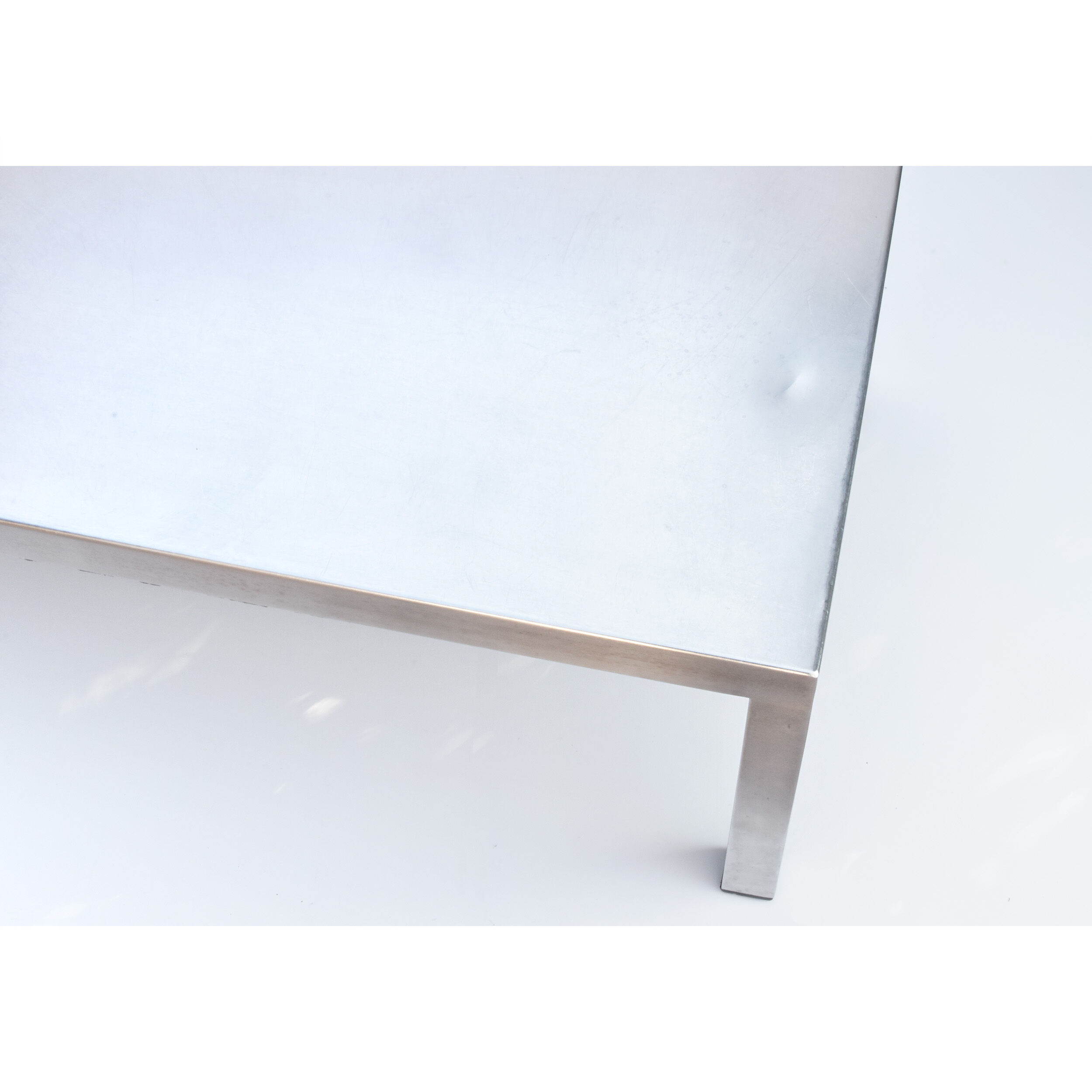 Coffee table in stainless steel 70s
