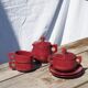 Art Deco Red Tea/Coffee Set