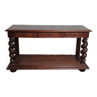 Console Louis XIII en noyer