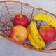 Basket of fruits and vegetables, vintage