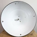 Large Black Industrial Factory Pendant Lamp from Elektrosvit, 1960s