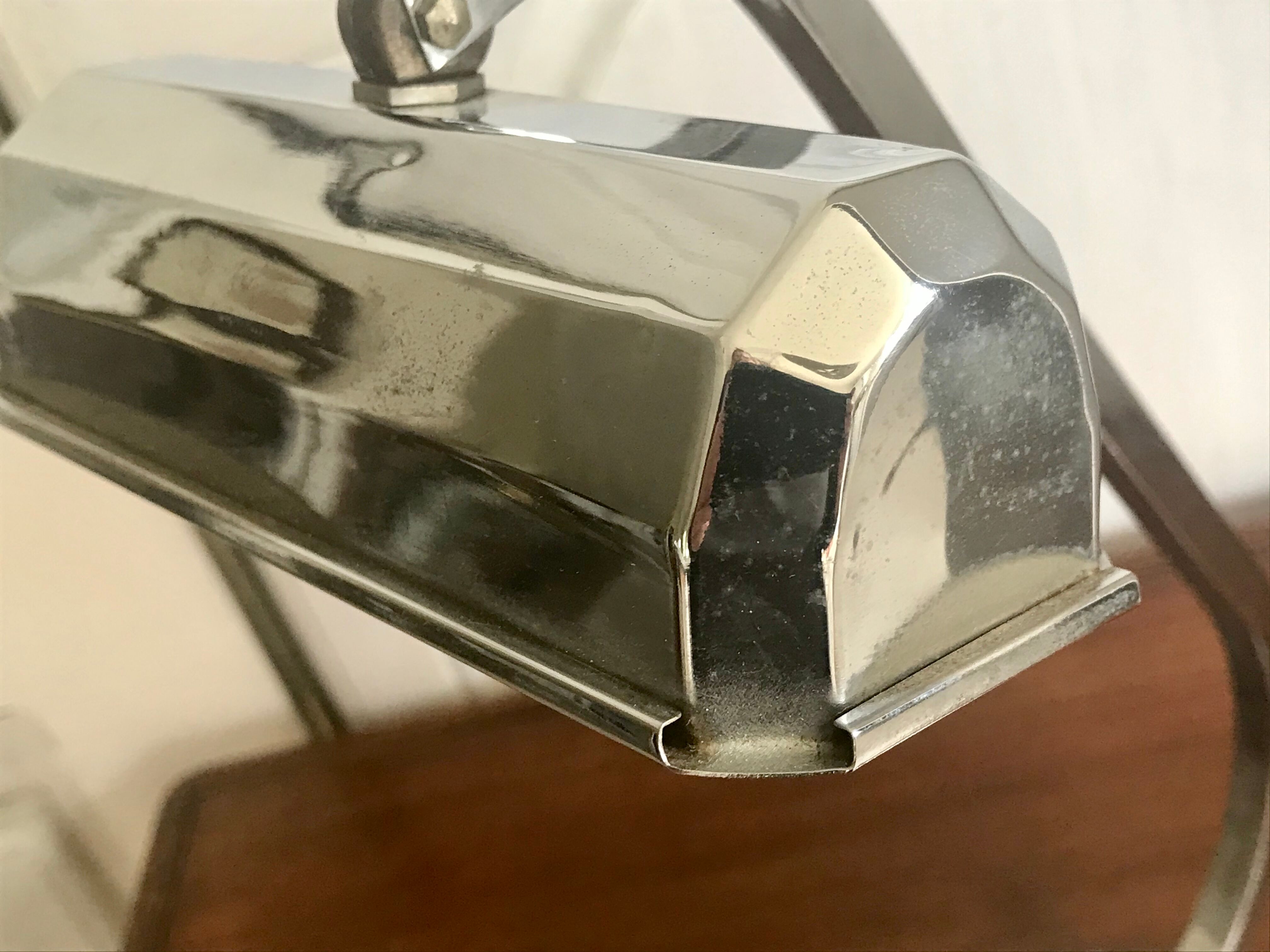 Chrome desk lamp