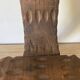 Vintage Spanish tripod chair in carved wood