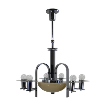 Art deco 7 flamming chandelier, 1930