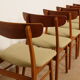 6 x dining chairs | Farstrup | Model 210 | Reupholstered | Green