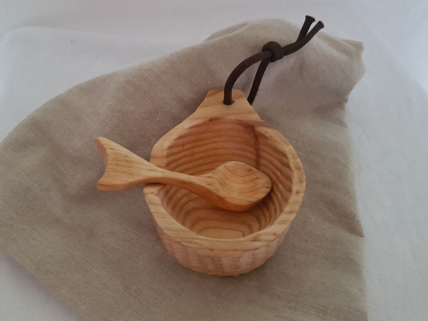 Kuksa cup and teaspoon