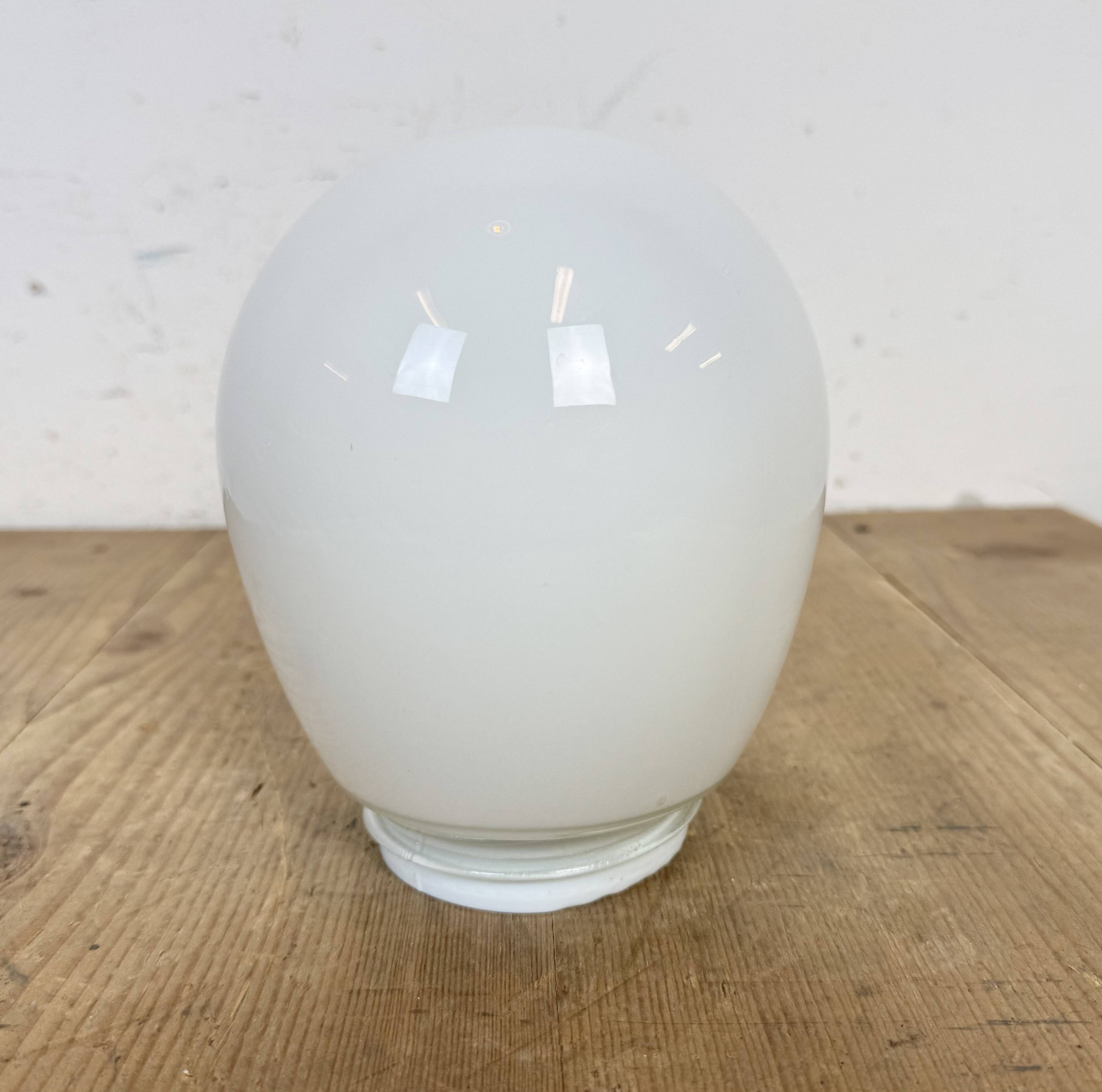 Vintage White Porcelain Pendant Light, 1970s