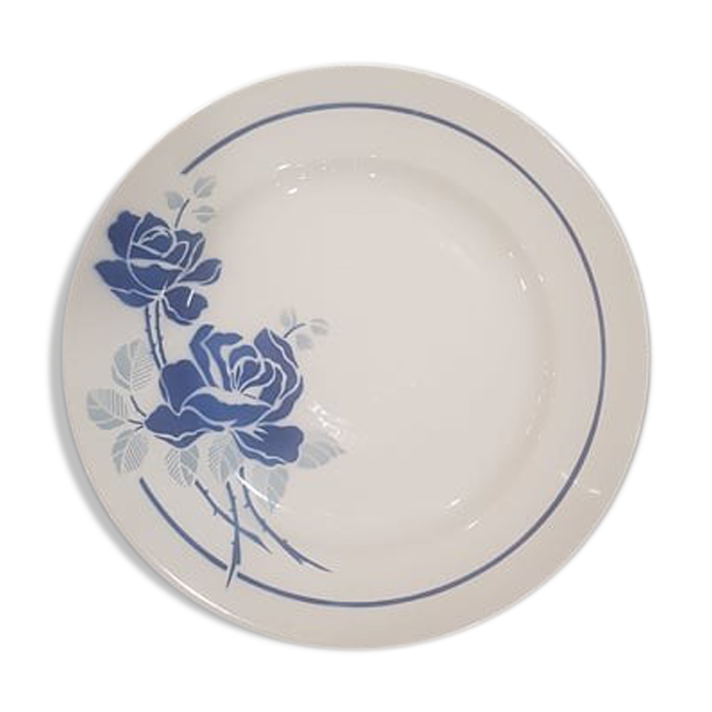 Round dish Badonviller model Roses