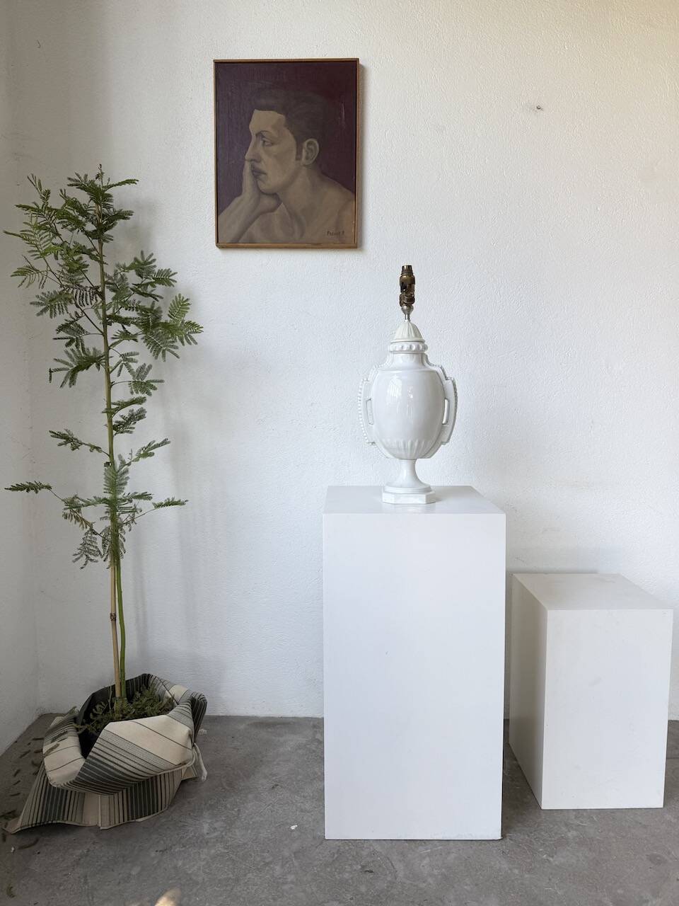 1940s ceramic lamp base