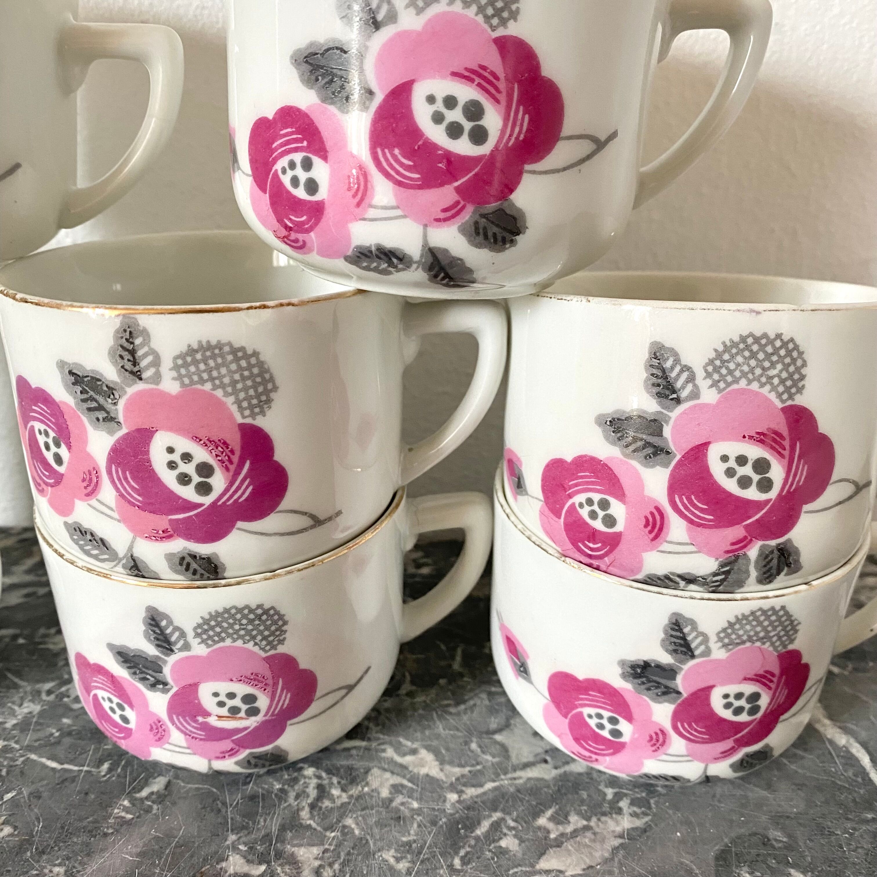 Vintage coffee cups from the 50s and 60s