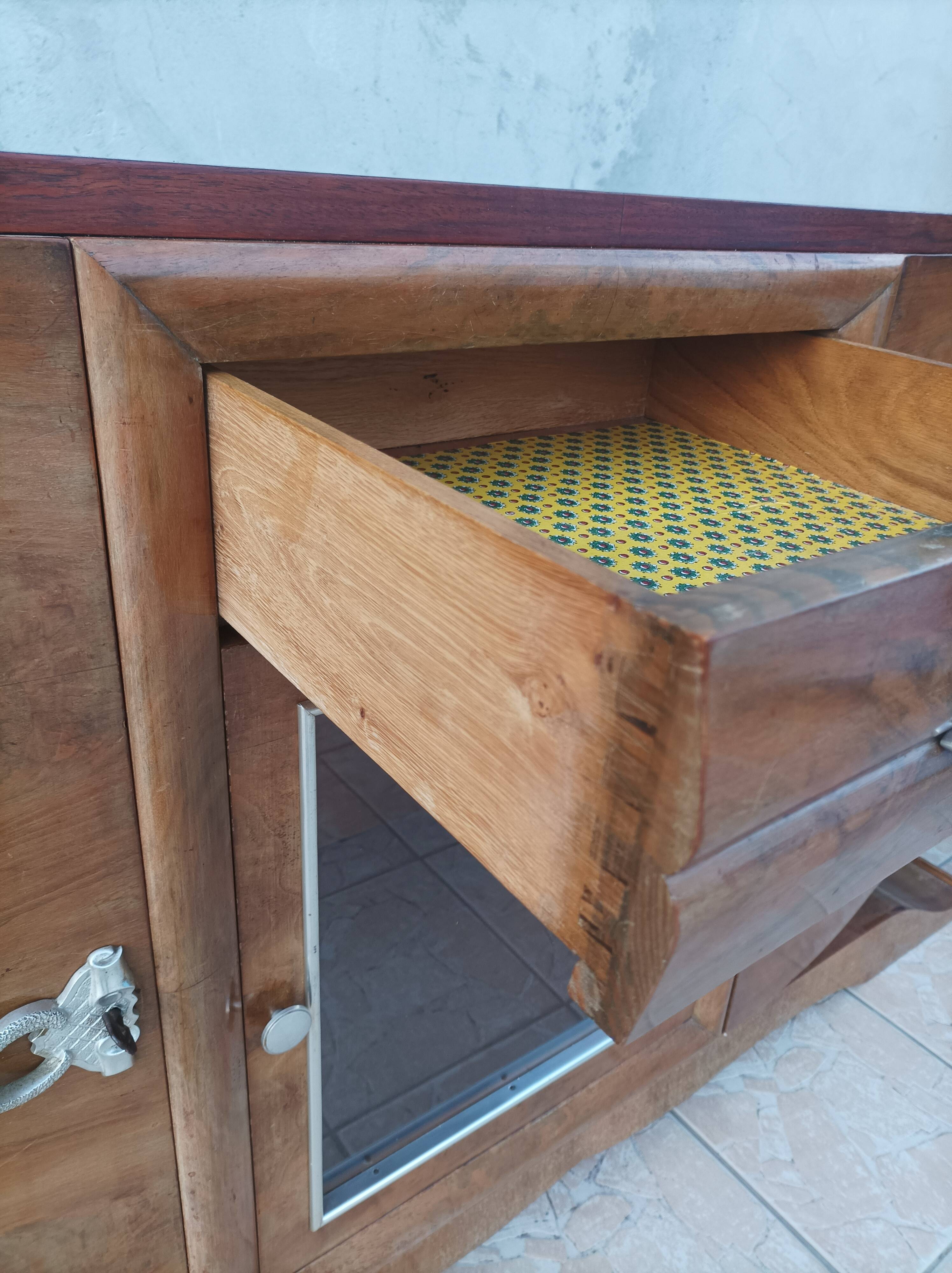 Art Deco sideboard in burr walnut