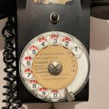 Old Ericsson wall telephone in black bakelite