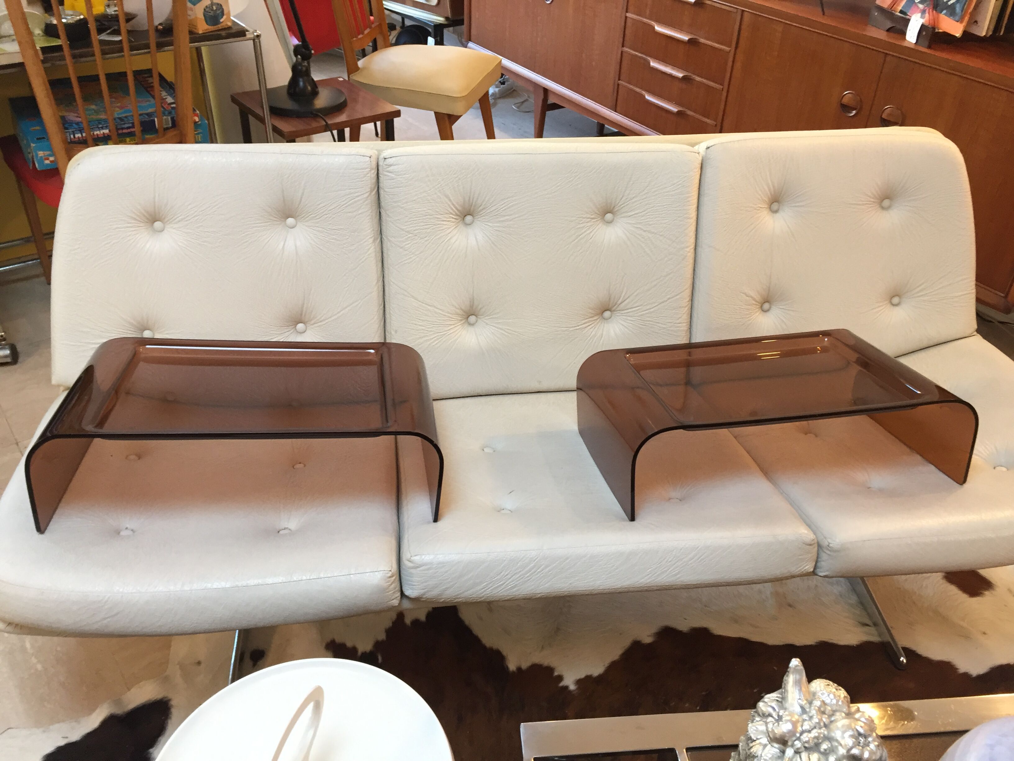 Duo trays "Breakfast" in Plexiglas, 1970