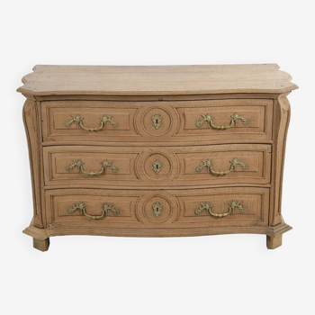 Louis XV chest of drawers with 3 drawers in raw wood