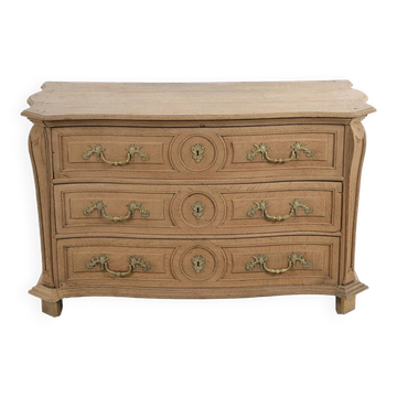 Commode Louis XV à 3 tiroirs en bois brut