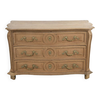 Louis XV chest of drawers with 3 drawers in raw wood