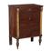 Empire bedside table in walnut with drawer, Italy, 19th century.
