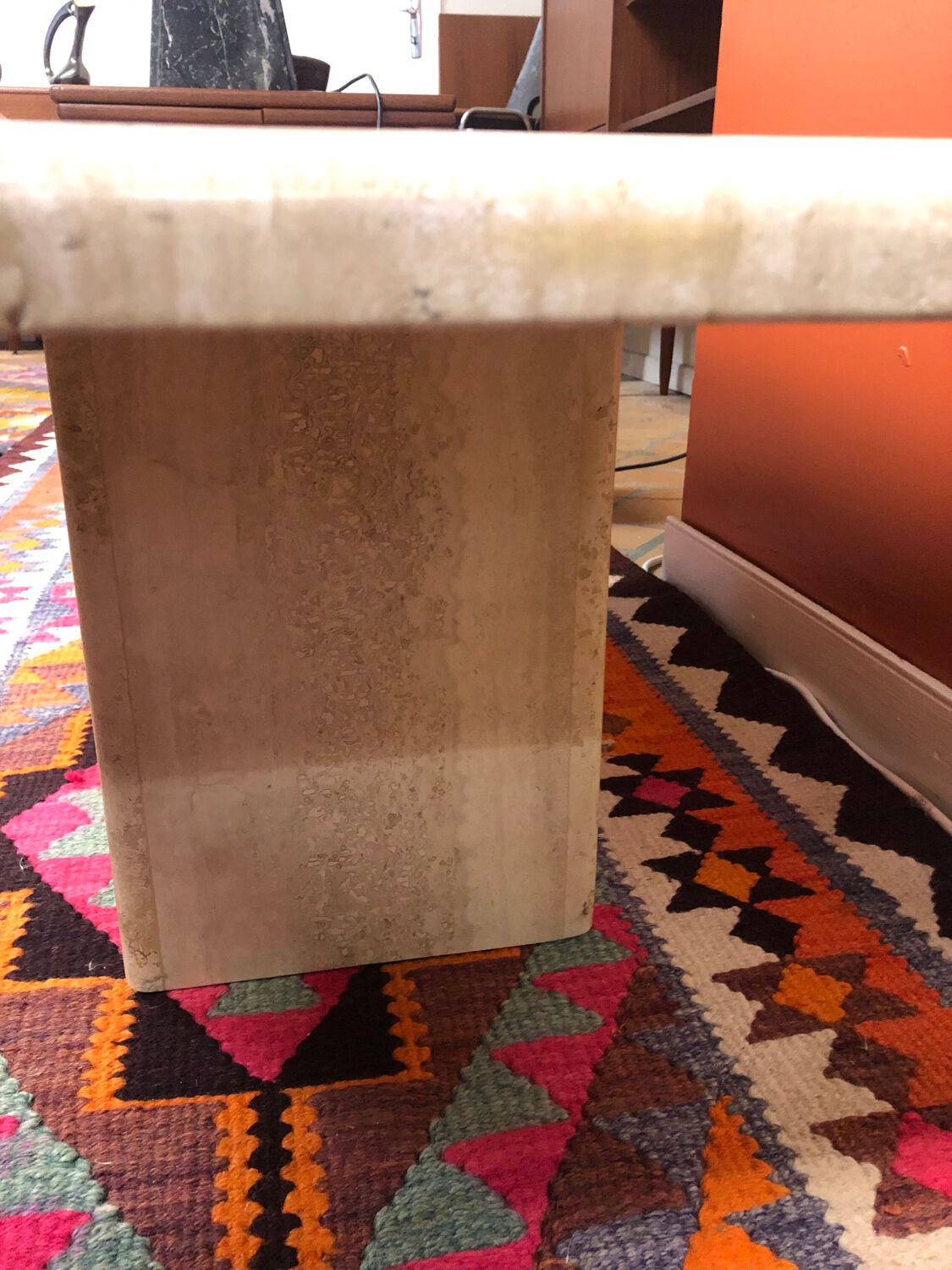 Travertine coffee table Italy 1970