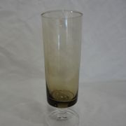 Lot of 6 vintage smoked glass champagne flutes