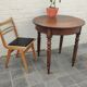 Antique round table 1920 elm