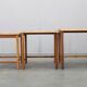 Mid-century Danish oak nesting tables with tile tops