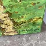 Green landscape signed in 2014