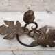 Classic style candle holder with bird black