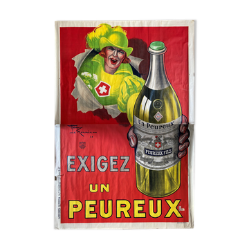 Original poster "Requiring a Fearful" Aperitif, Bistrot 160x240cm 1925
