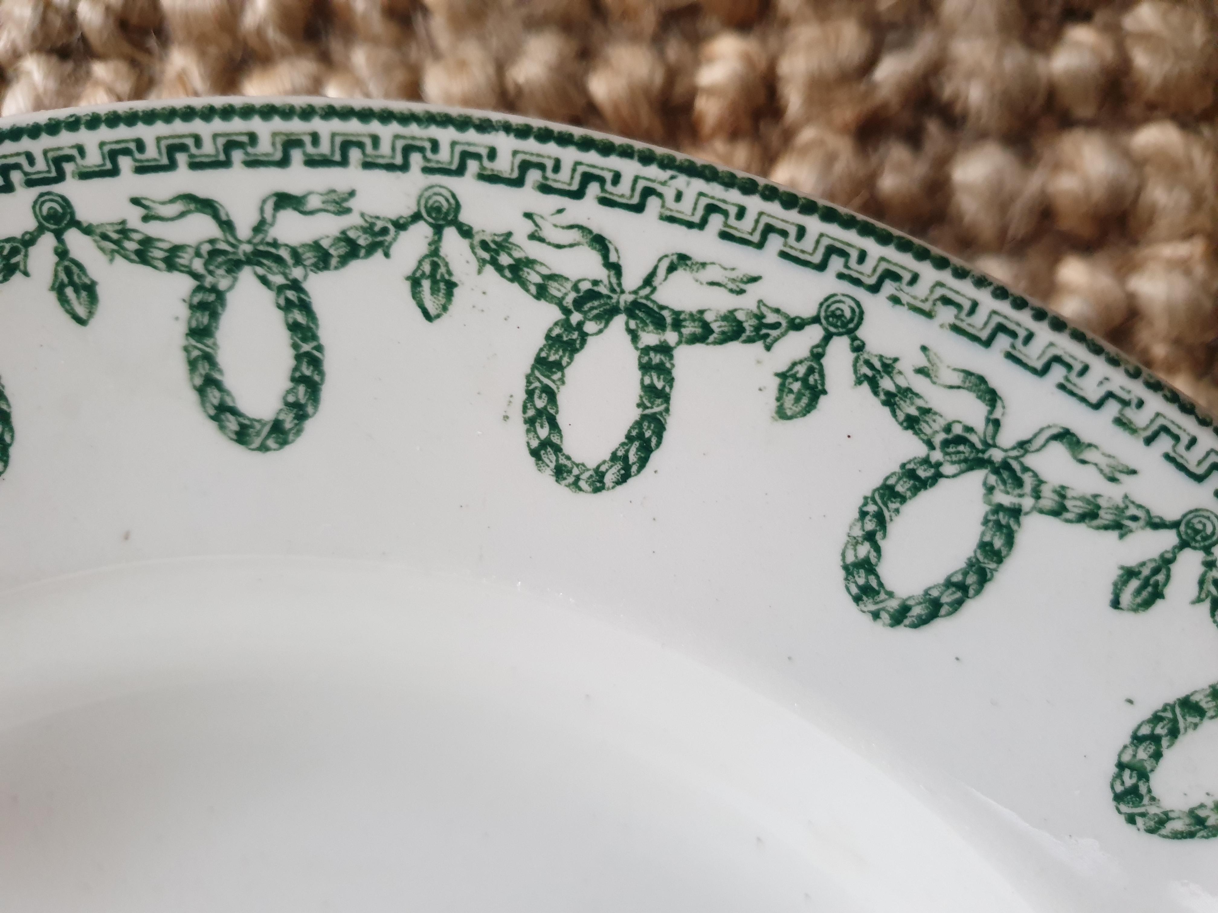 Round serving dish hollow iron earth