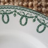 Round serving dish hollow iron earth