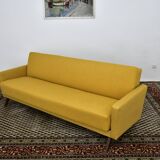 Yellow Folding sofa, daybed, 1960s