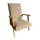 Fauteuil vintage Manucère retapissé, 1970